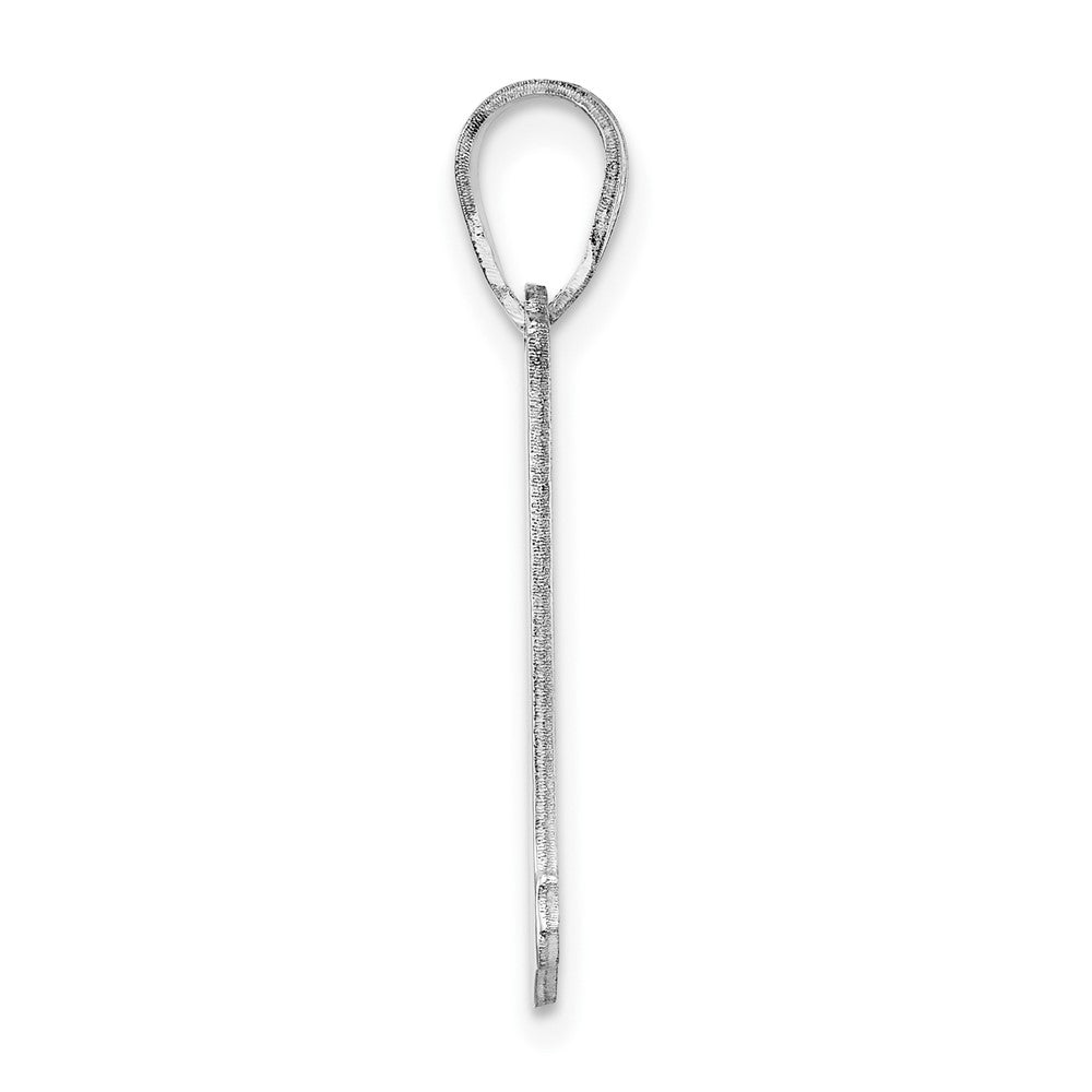 Sterling Silver/Rhodium-plated New Hampshire State Pendant