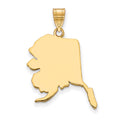 Sterling Silver/Gold-plated Alaska State Pendant