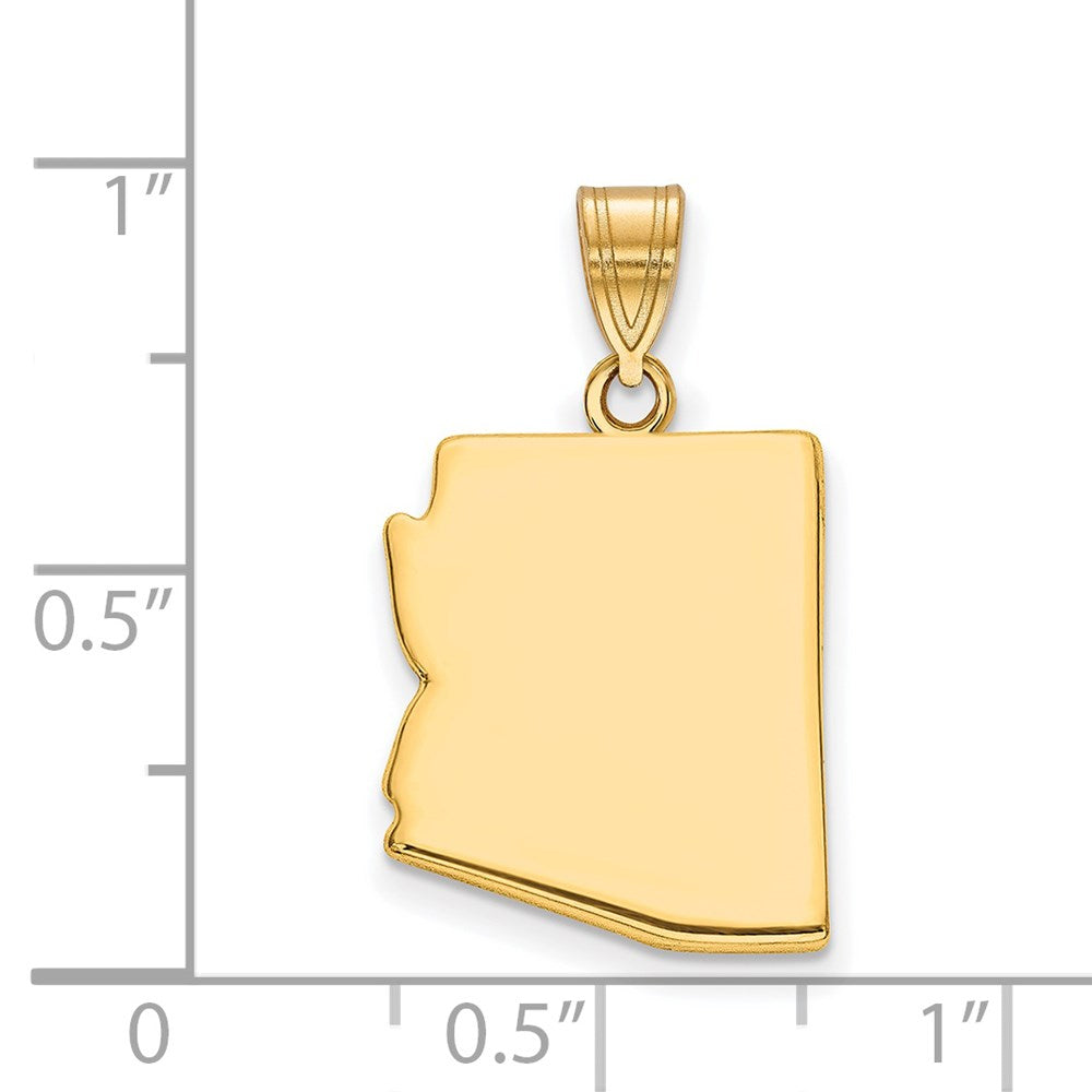 Sterling Silver/Gold-plated Arizona State Pendant