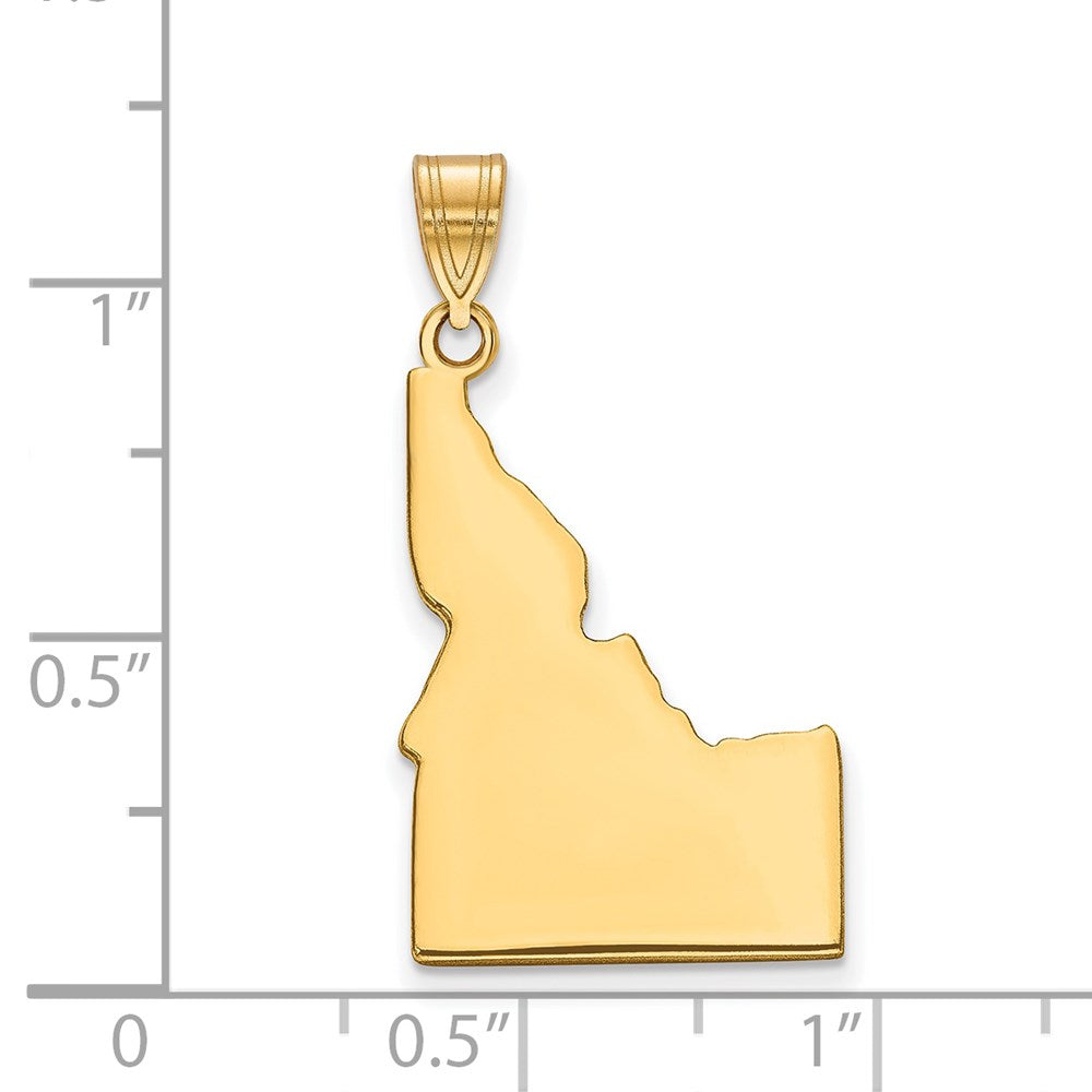 Sterling Silver/Gold-plated Idaho State Pendant
