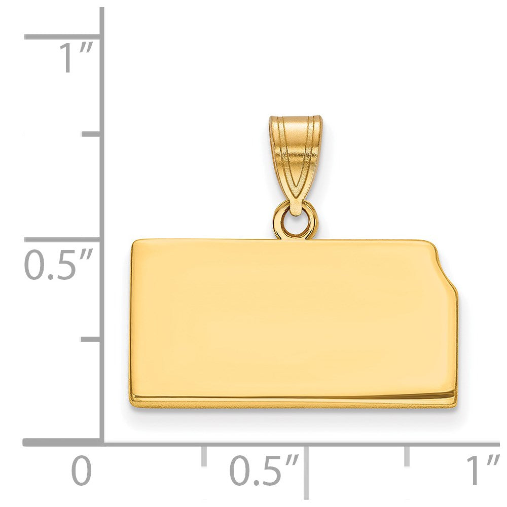 Sterling Silver/Gold-plated Kansas State Pendant