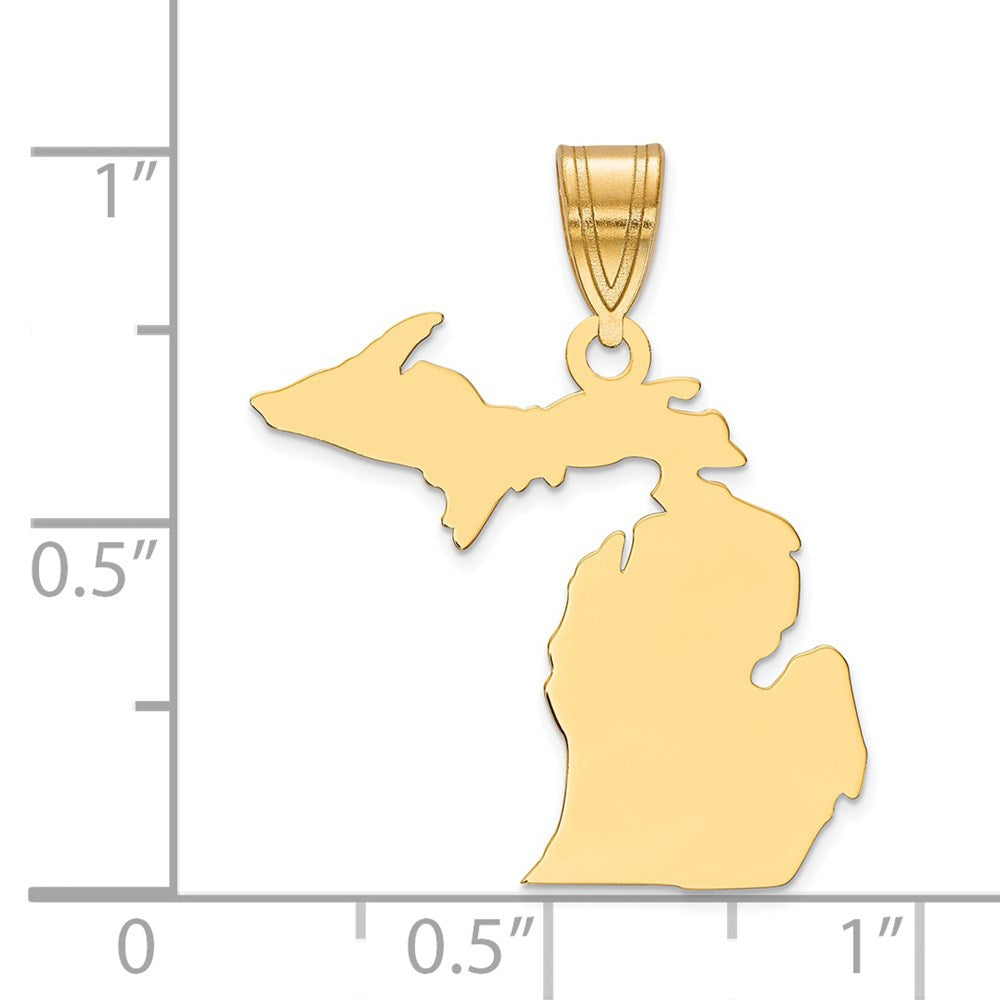 14KY Michigan State Pendant