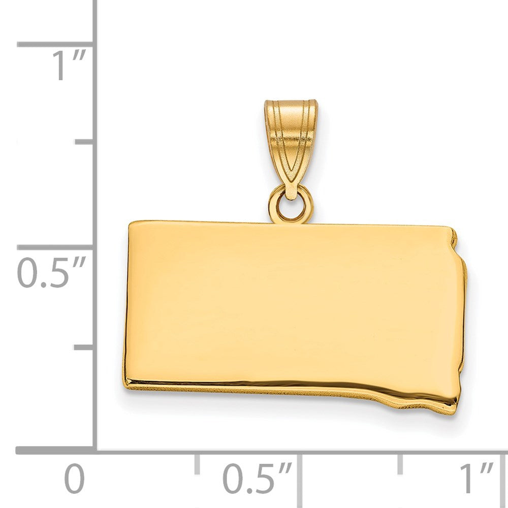Sterling Silver/Gold-plated South Dakota State Pendant