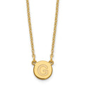 Sterling Silver Gold-plated Tiny Circle Block Letter G Initial Necklace