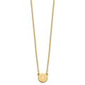 Sterling Silver Gold-plated Tiny Circle Block Letter O Initial Necklace