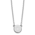 Sterling Silver Rhodium-plated Tiny Circle Block Letter O Initial Necklace