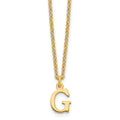 Sterling Silver Gold-plated Cutout Letter G Initial Necklace