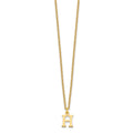 Sterling Silver Gold-plated Cutout Letter H Initial Necklace