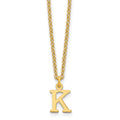 Sterling Silver Gold-plated Cutout Letter K Initial Necklace