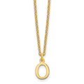 Sterling Silver Gold-plated Cutout Letter O Initial Necklace