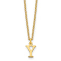 Sterling Silver Gold-plated Cutout Letter Y Initial Necklace