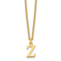Sterling Silver Gold-plated Cutout Letter Z Initial Necklace