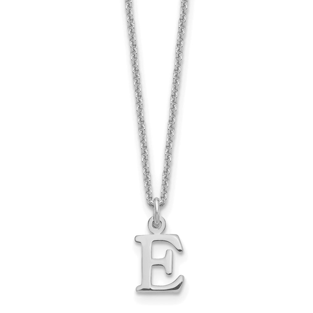 10KW Cutout Letter E Initial Necklace