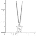 10KW Cutout Letter N Initial Necklace