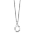 14KW Cutout Letter O Initial Necklace