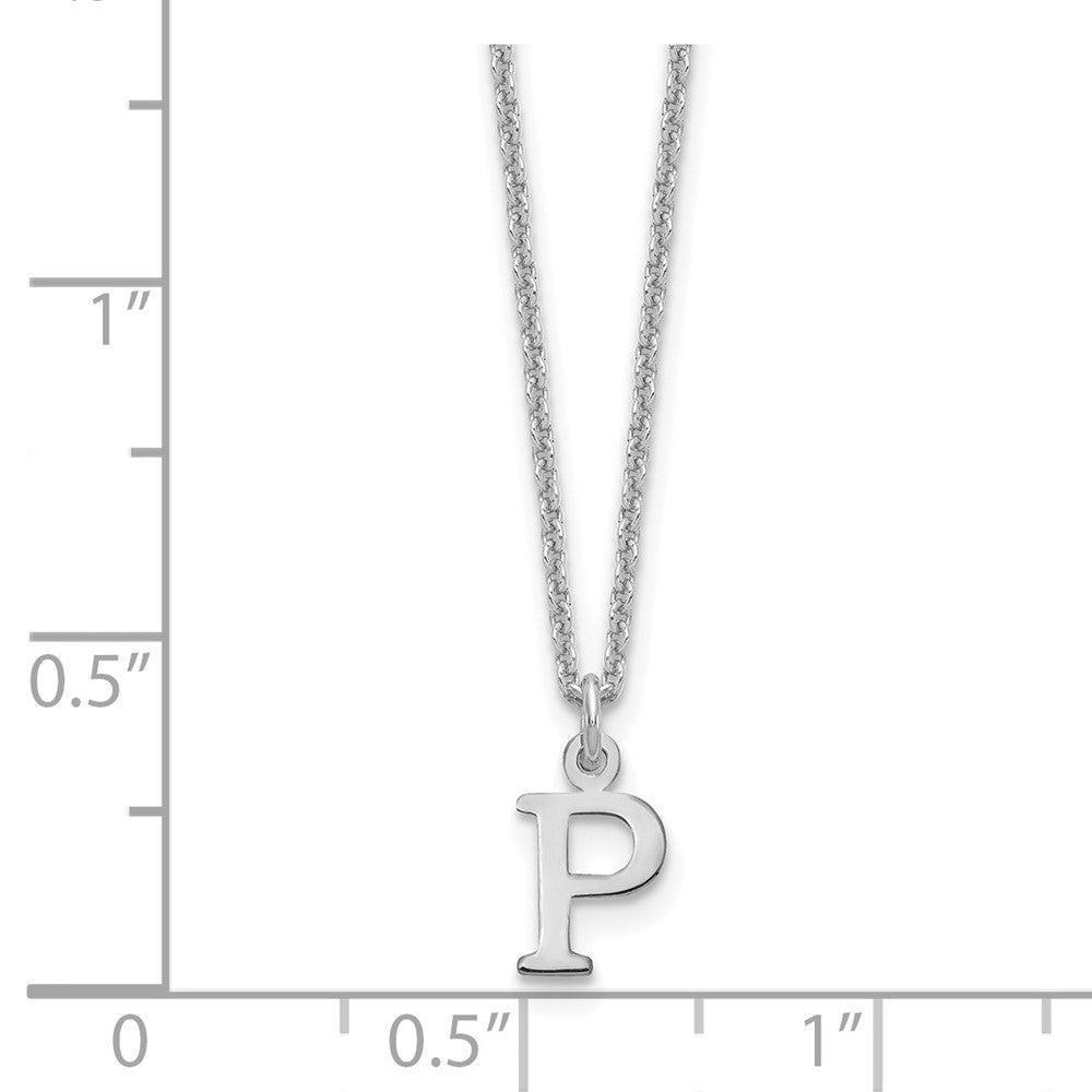 10KW Cutout Letter P Initial Necklace