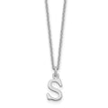 10KW Cutout Letter S Initial Necklace