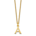 14KY Cutout Letter A Initial Necklace