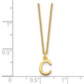 14KY Cutout Letter C Initial Necklace