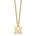 14KY Cutout Letter M Initial Necklace
