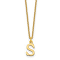 14KY Cutout Letter S Initial Necklace