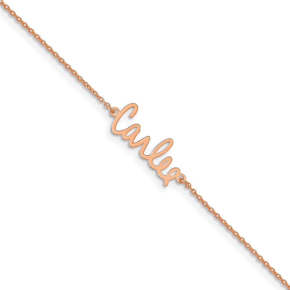 Sterling Silver/Rose-plated Signature Bracelet