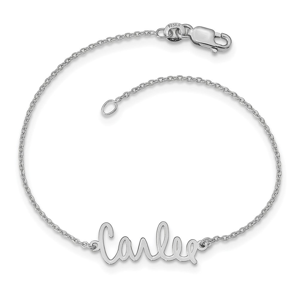 Sterling Silver/Rhodium-plated Signature Bracelet