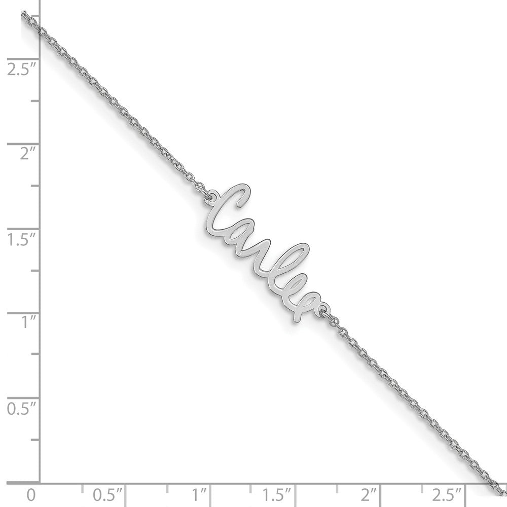 Sterling Silver/Rhodium-plated Signature Bracelet