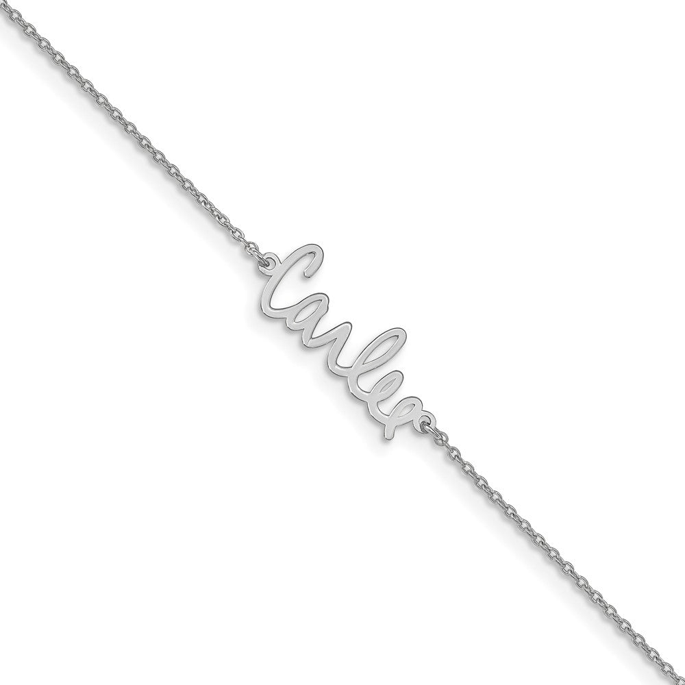 Sterling Silver/Rhodium-plated Signature Bracelet
