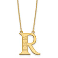 Sterling Silver/Gold-plated Initial and Date Necklace