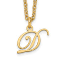 Sterling Silver Gold-plated Letter D Initial Necklace