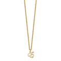 Sterling Silver Gold-plated Letter E Initial Necklace