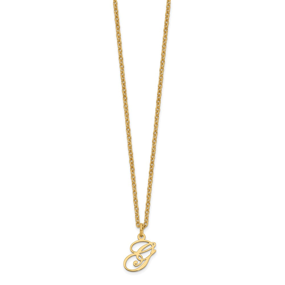 Sterling Silver Gold-plated Letter G Initial Necklace