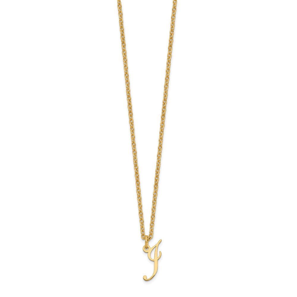 Sterling Silver Gold-plated Letter I Initial Necklace