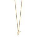 Sterling Silver Gold-plated Letter T Initial Necklace