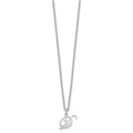 Sterling Silver Rhodium-plated Letter D Initial Necklace