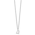 Sterling Silver Rhodium-plated Letter Q Initial Necklace
