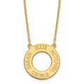 Sterling Silver/Gold-plated Circle with 4 Name Necklace
