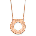 14k Rose Gold Circle with 4 Name Necklace
