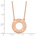 Sterling Silver/Rose-plated Circle with 4 Name Necklace
