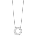 Sterling Silver/Rhodium-plated Circle with 4 Name Necklace