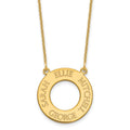 14k Yellow Gold Circle with 4 Name Necklace