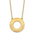 Sterling Silver/Gold-plated Circle with 3 Name Necklace