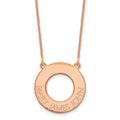 14k Rose Gold Circle with 3 Name Necklace