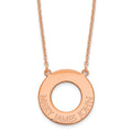 Sterling Silver/Rose-plated Circle with 3 Name Necklace