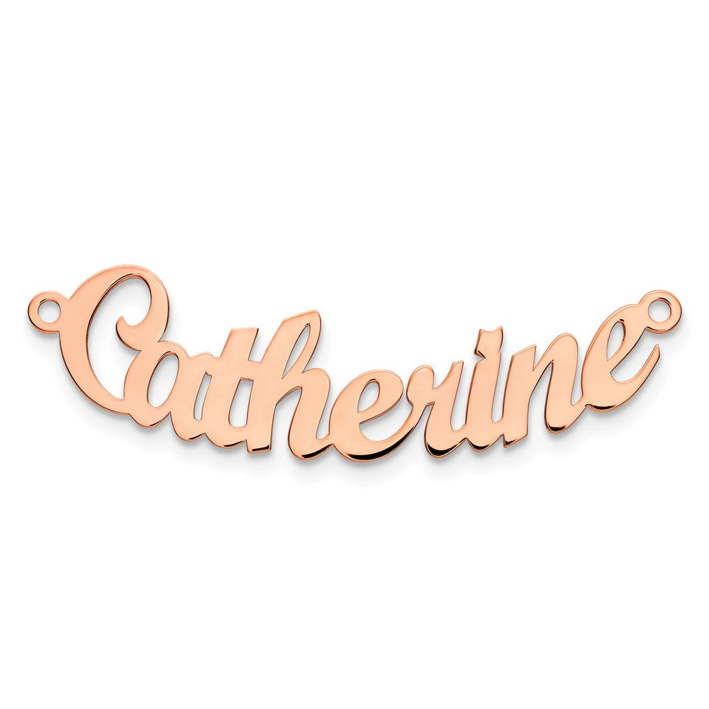 14k Rose Gold Curved Name Plate