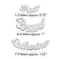 10k White Gold Curved Name Plate