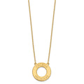 Sterling Silver/Gold-plated Circle with 2 Name Necklace
