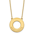 Sterling Silver/Gold-plated Circle with 1 Name Necklace