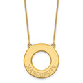 14k Yellow Gold Circle with 1 Name Necklace